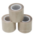 China Supply Low friction surface PTFE coated Fiberglass Fabric With  Adhesive Tape used as heat sealing bars